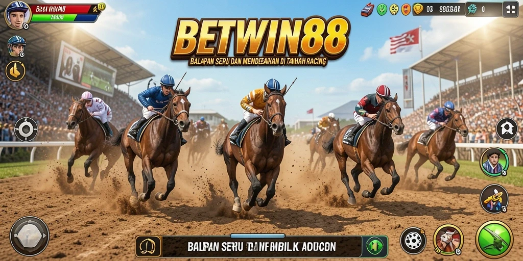 Gameplay racing BETWIN88 yang mendebarkan dan seru untuk dimainkan.