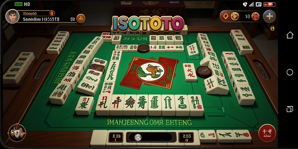 Tampilan gameplay <strong>ISOTOTO</strong> yang mengasyikkan dengan ubin Mahjong.