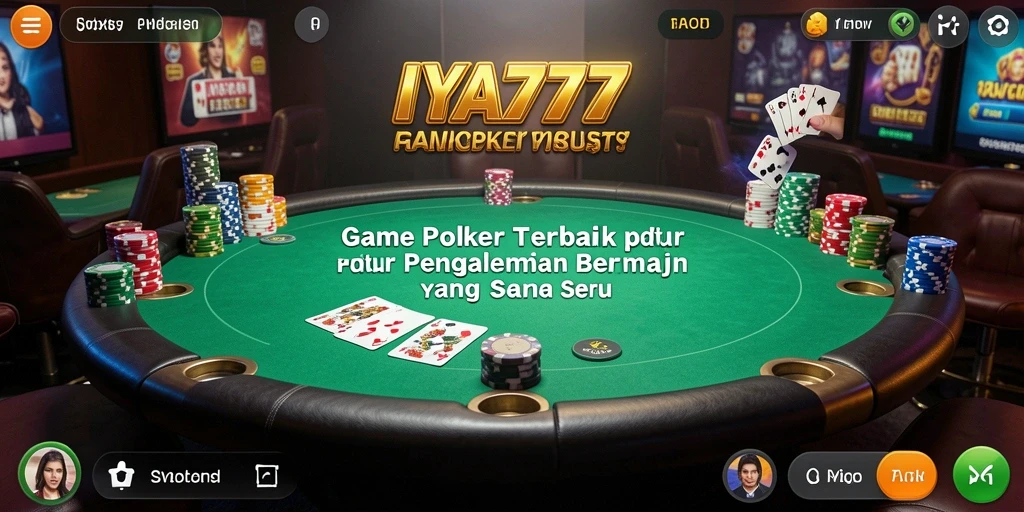 Tampilan gameplay yang mendebarkan di IYA777 dengan suasana poker yang nyata.