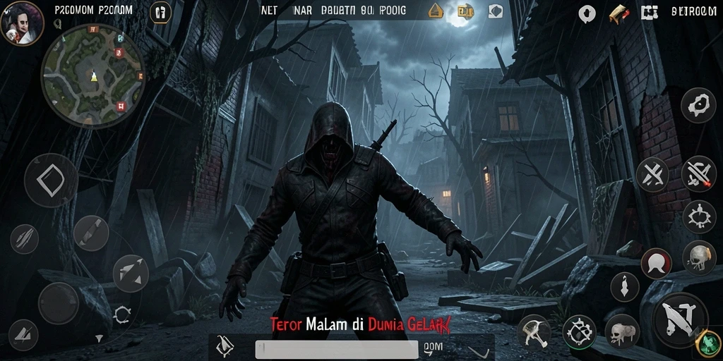 Gameplay P200M yang penuh dengan ketegangan dan kegelapan.