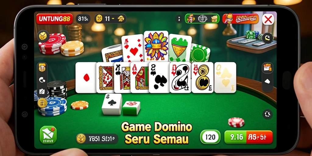 Tampilan menarik dari gameplay Domino UNTUNG88.